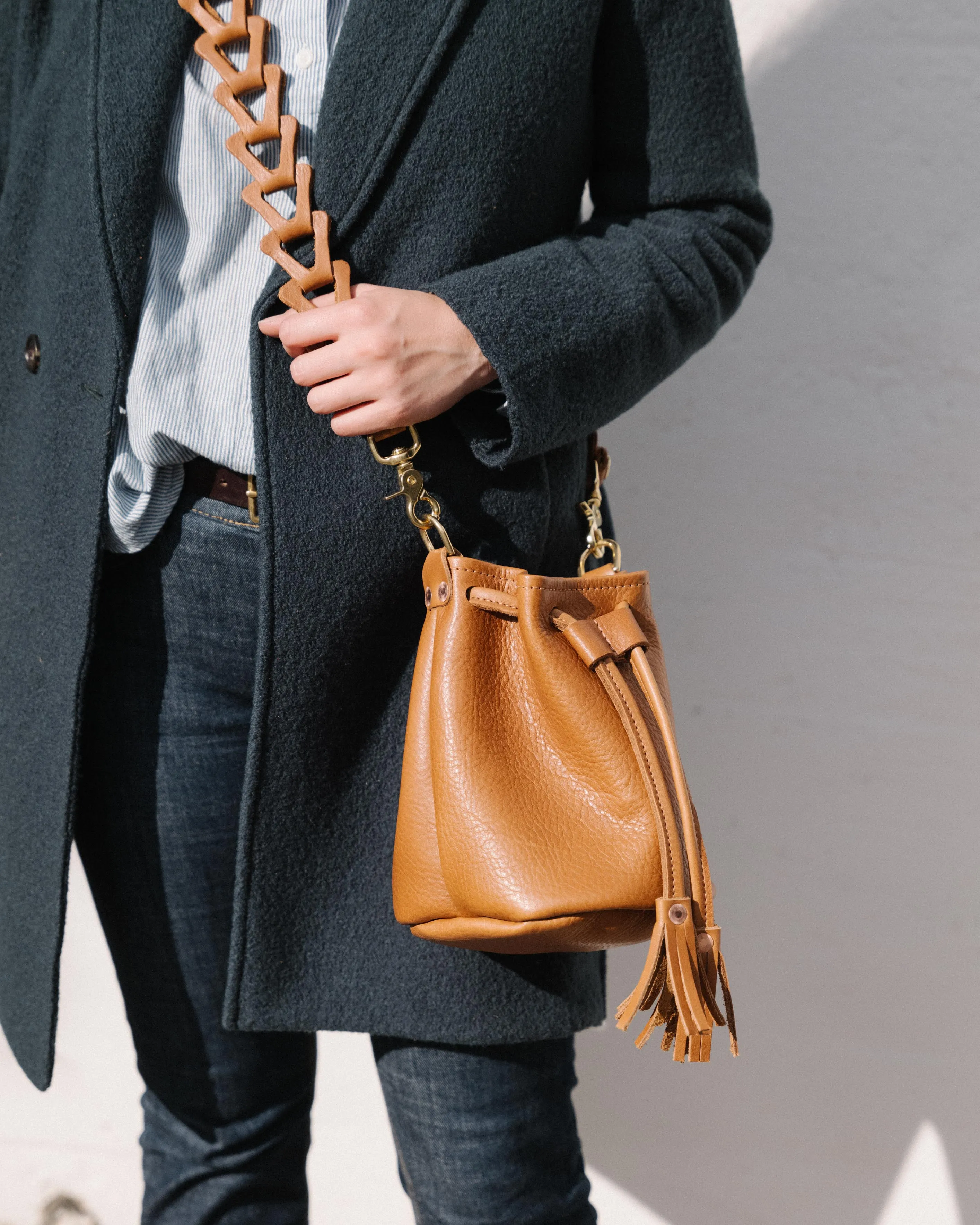 Olive Cypress Mini Bucket Bag