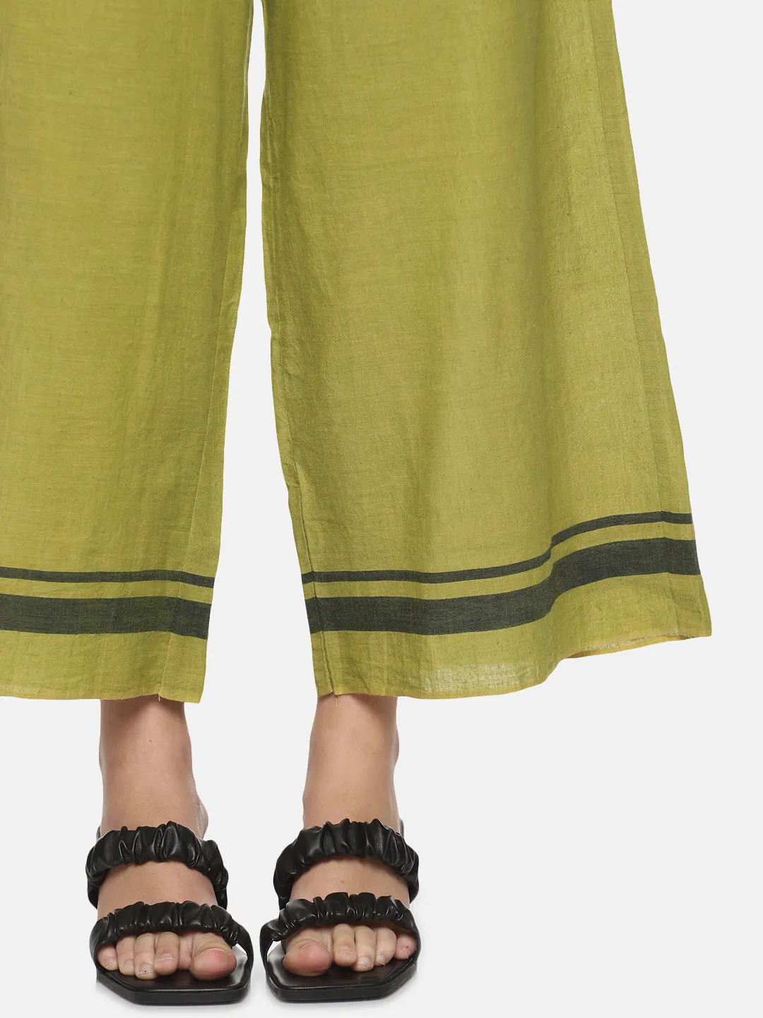 Olive Green Handloom Co-ord Set