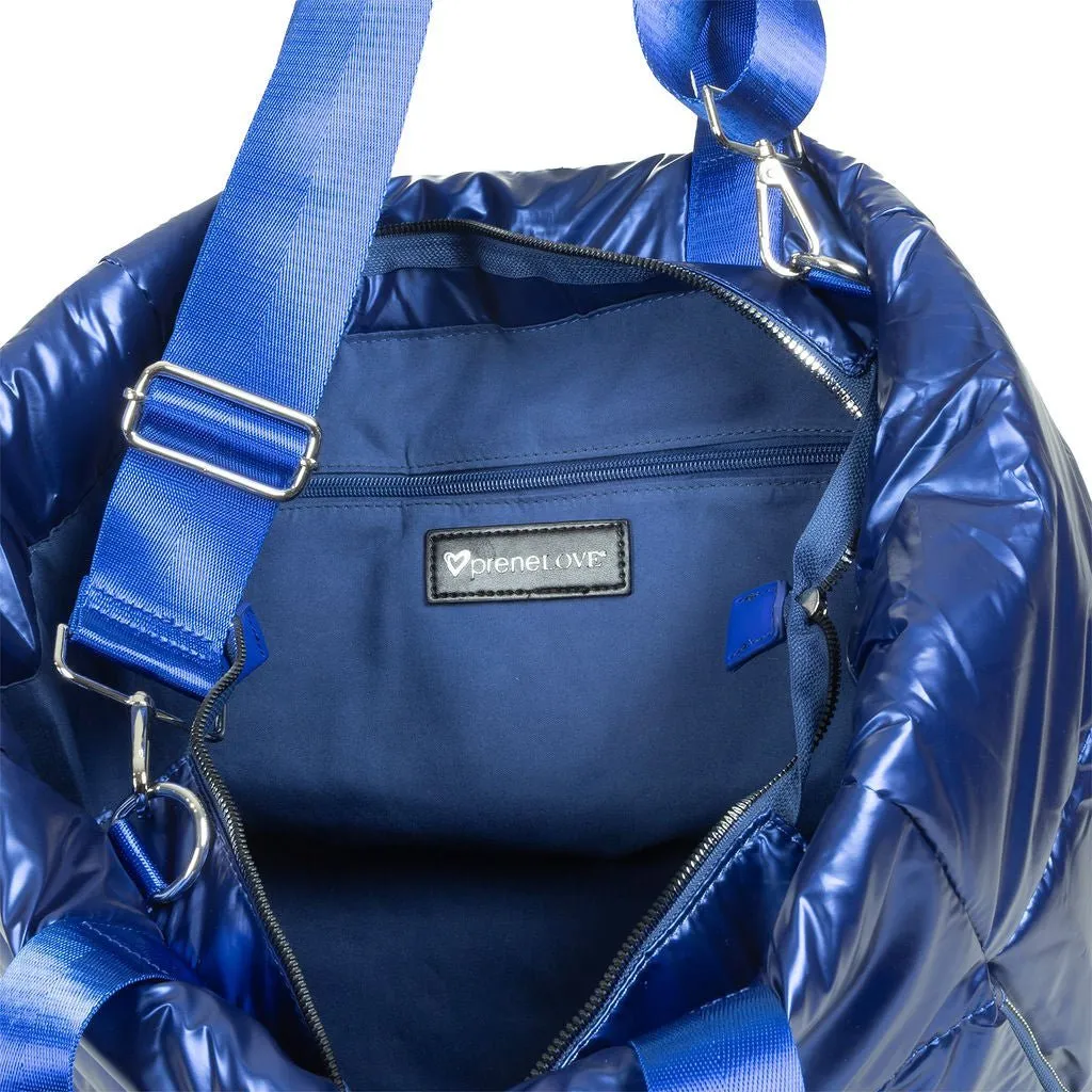 Panorama Puffer Large Tote -Cobalt Blue