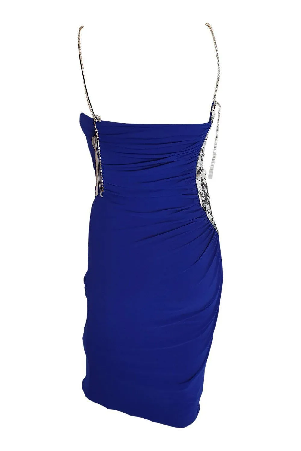 PREEN By THORNTON BREGAZZI New Electric Blue Sequin Embellished Mini Dress (M)