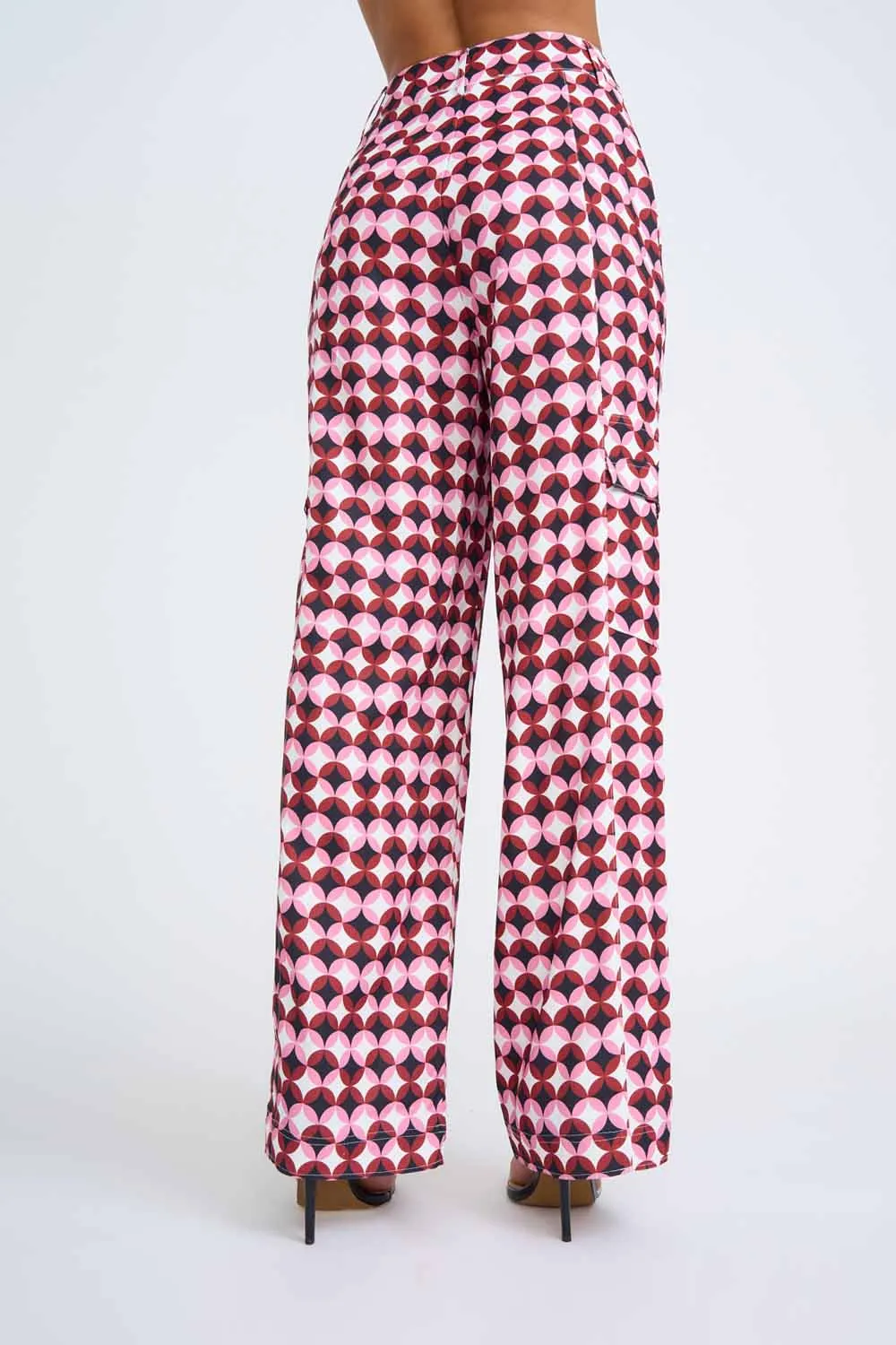 Quincy Set Cargo Pant | Final Sale - Red Wine Pink Multi