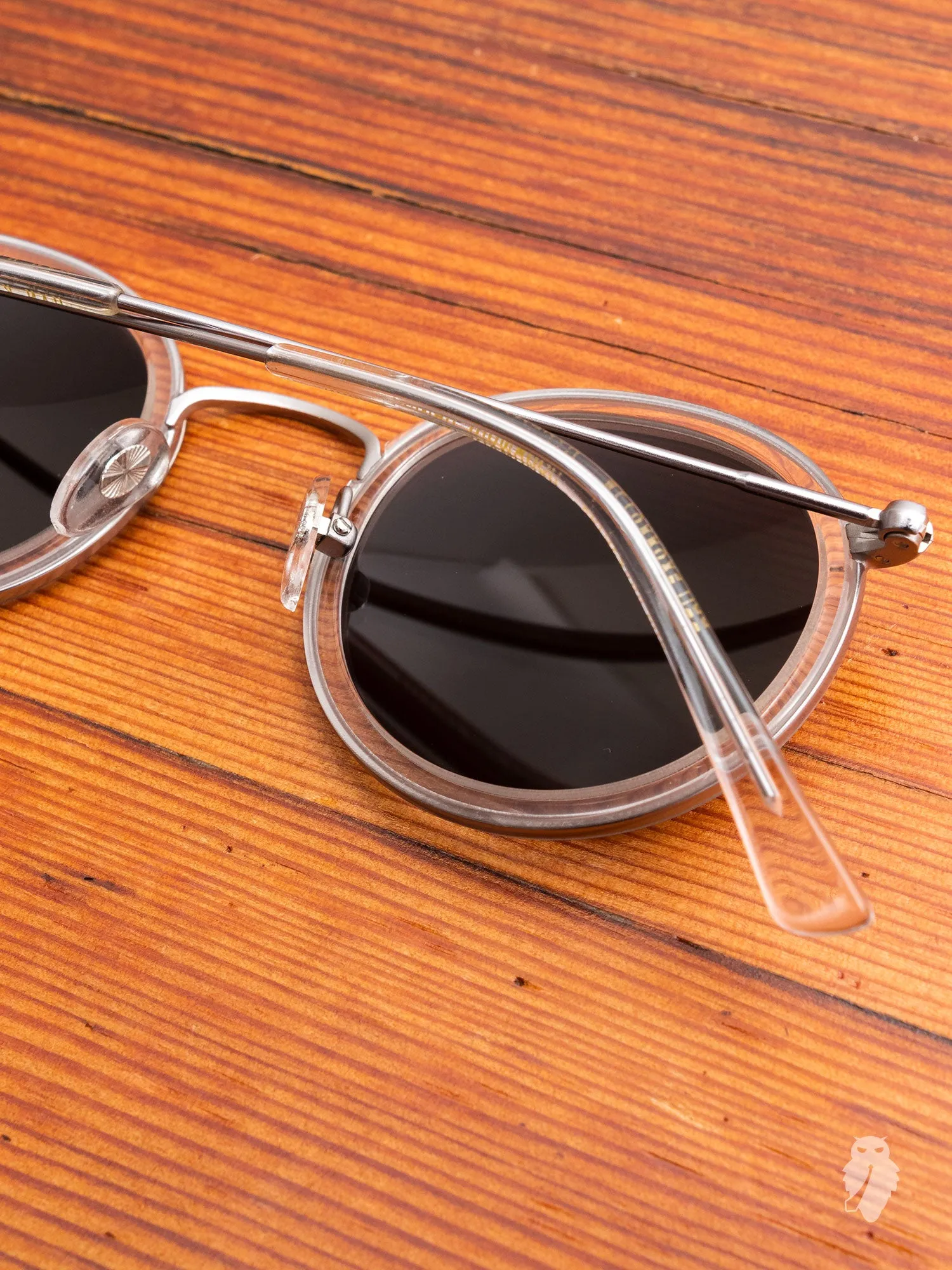 "Drum" Sunglasses in Clear Titanium