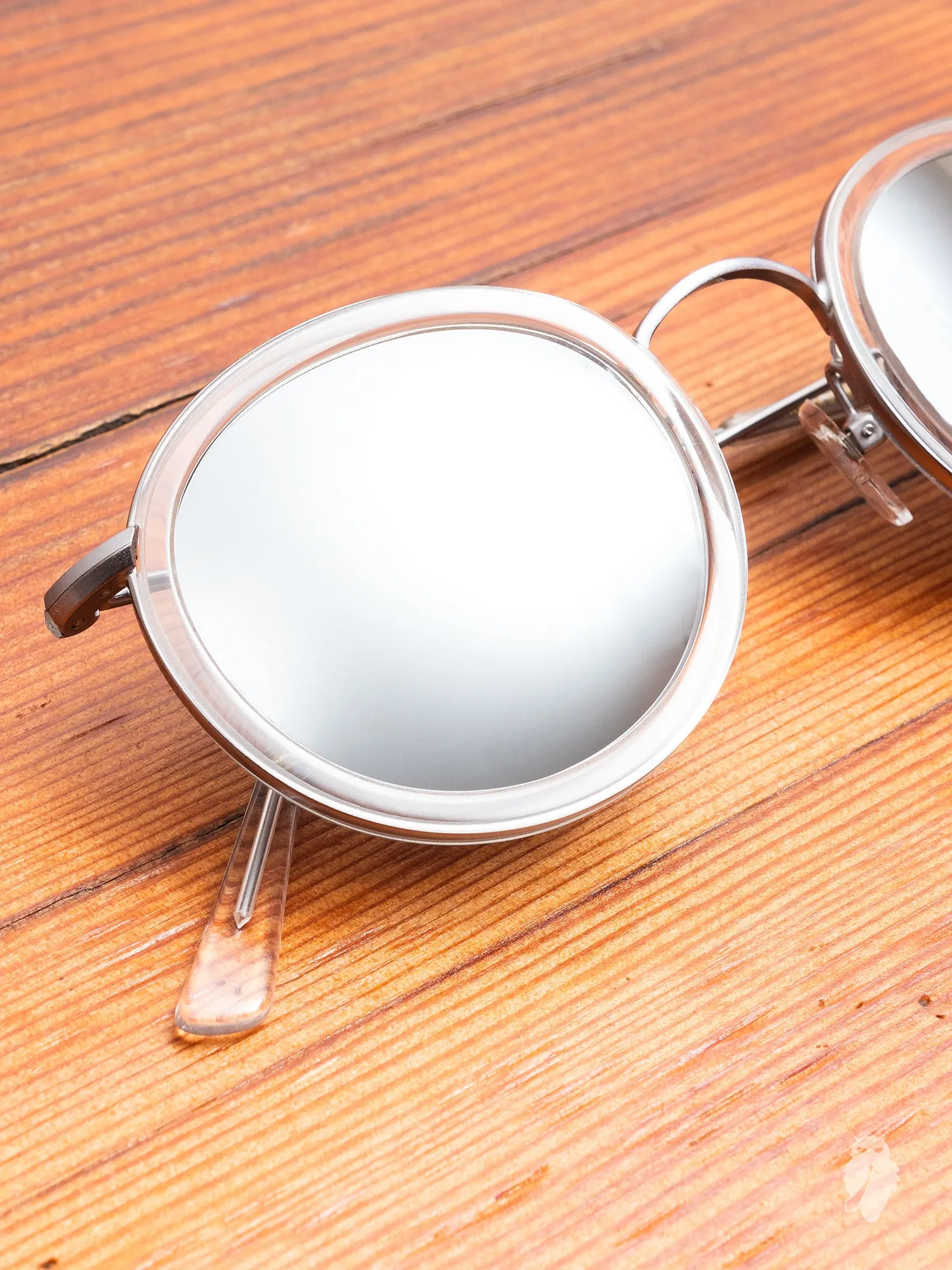 "Drum" Sunglasses in Clear Titanium