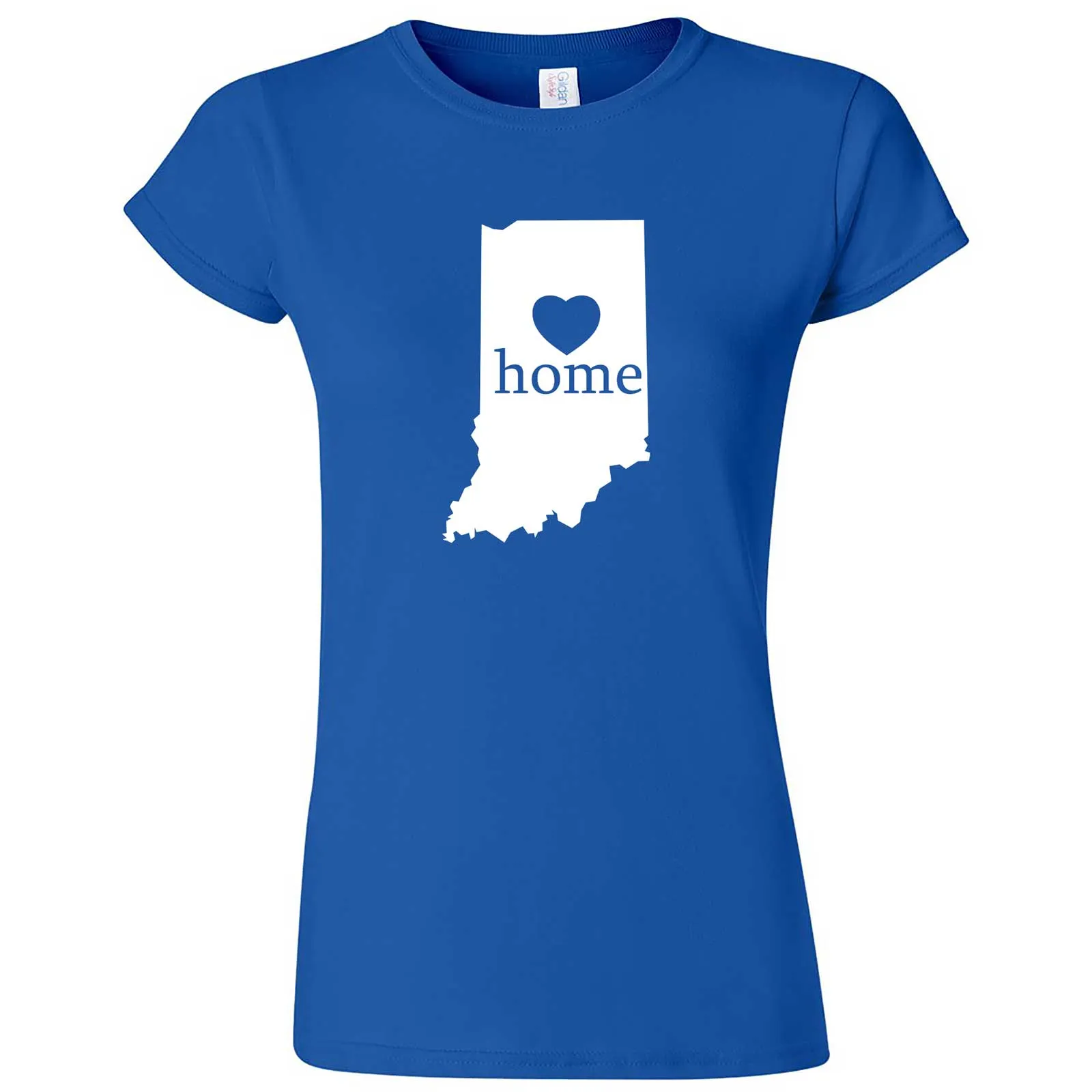 "Indiana Home State Pride, Pink" women's t-shirt