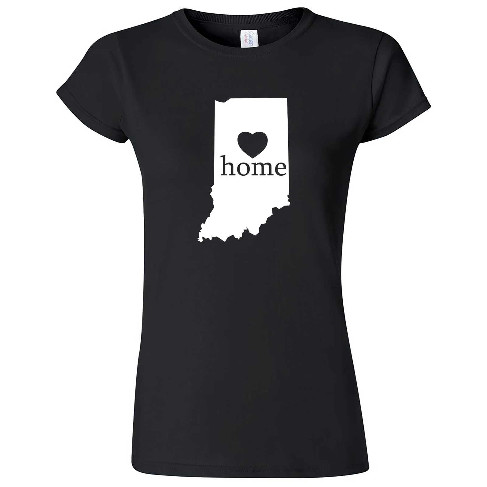 "Indiana Home State Pride, Pink" women's t-shirt