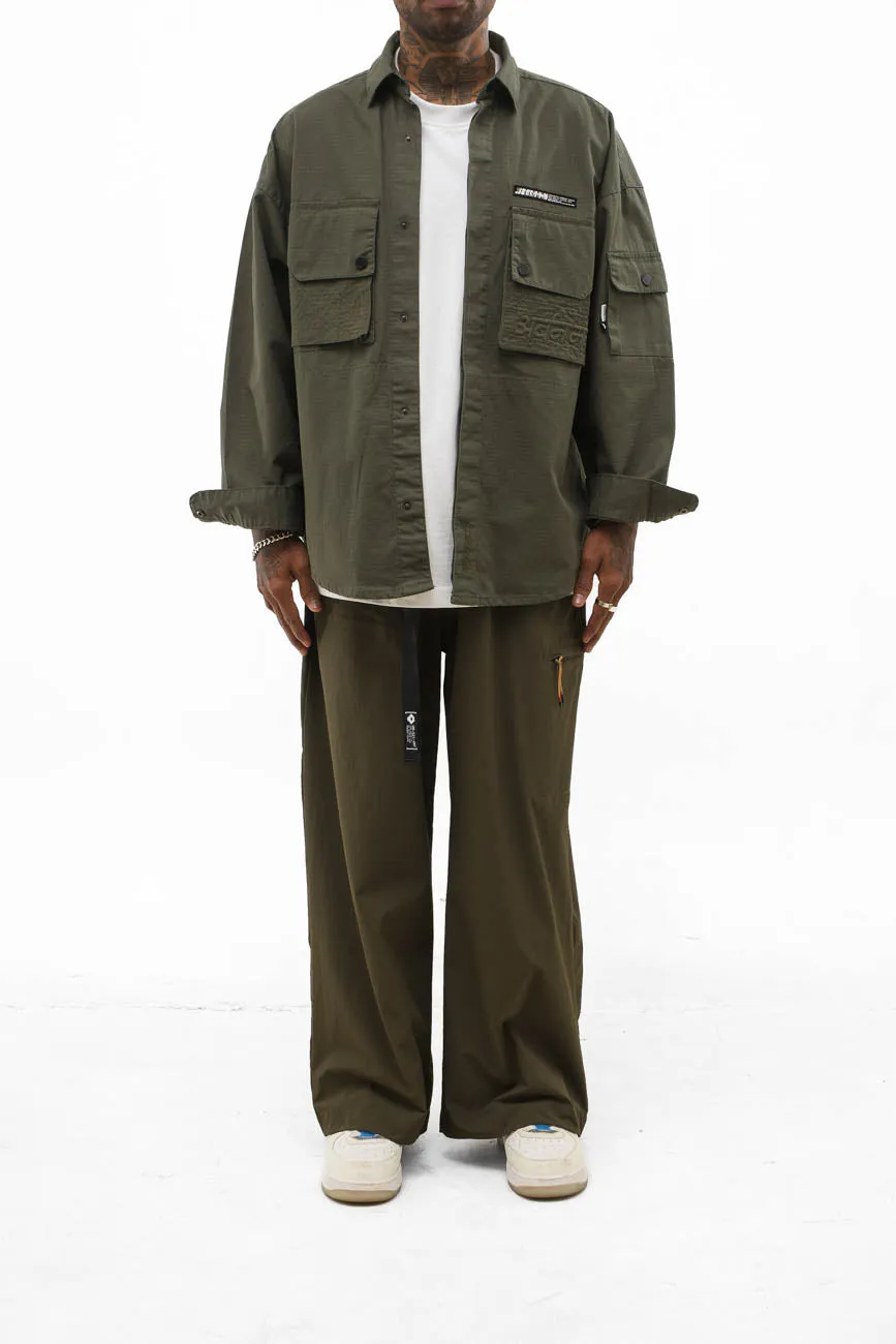 Ripstop Shacket // Olive Green