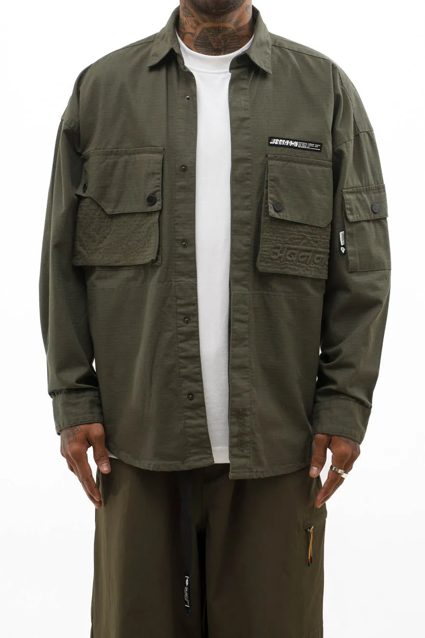 Ripstop Shacket // Olive Green