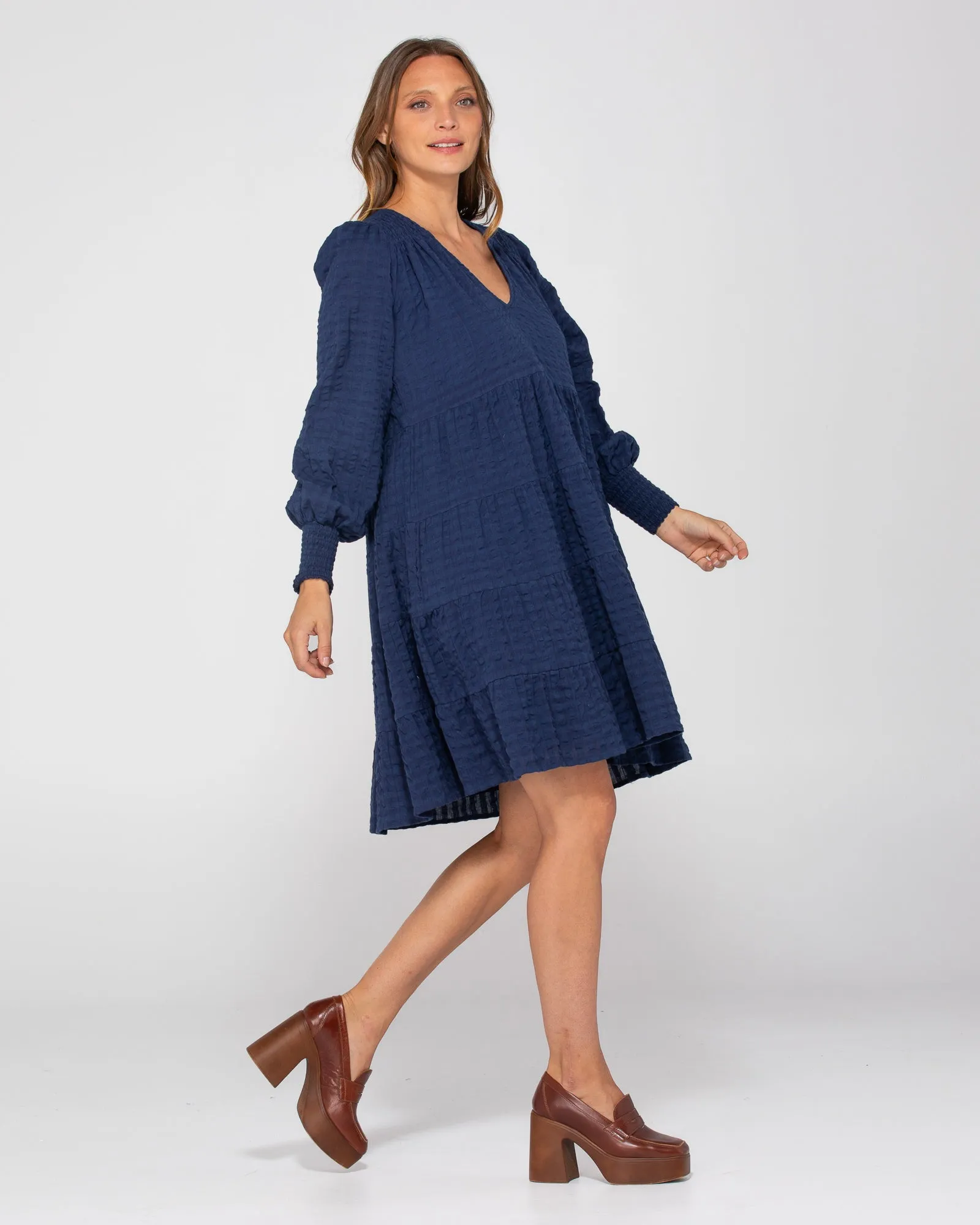 Rossi Dress - Navy Juno