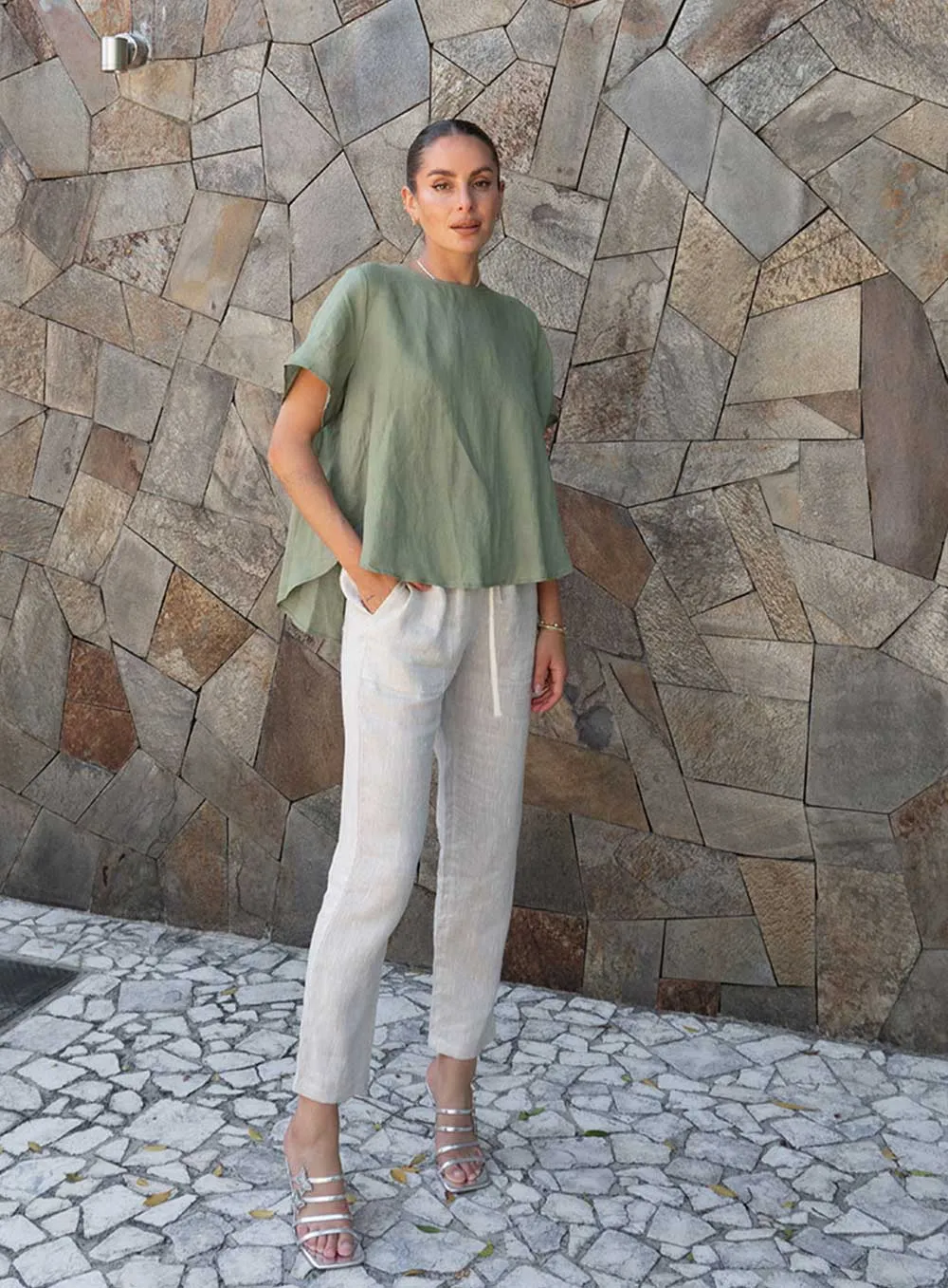 Sadie Top-KHAKI