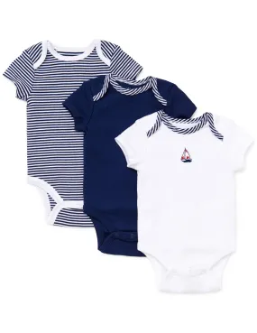 Sailboats 3-Pack Bodysuits