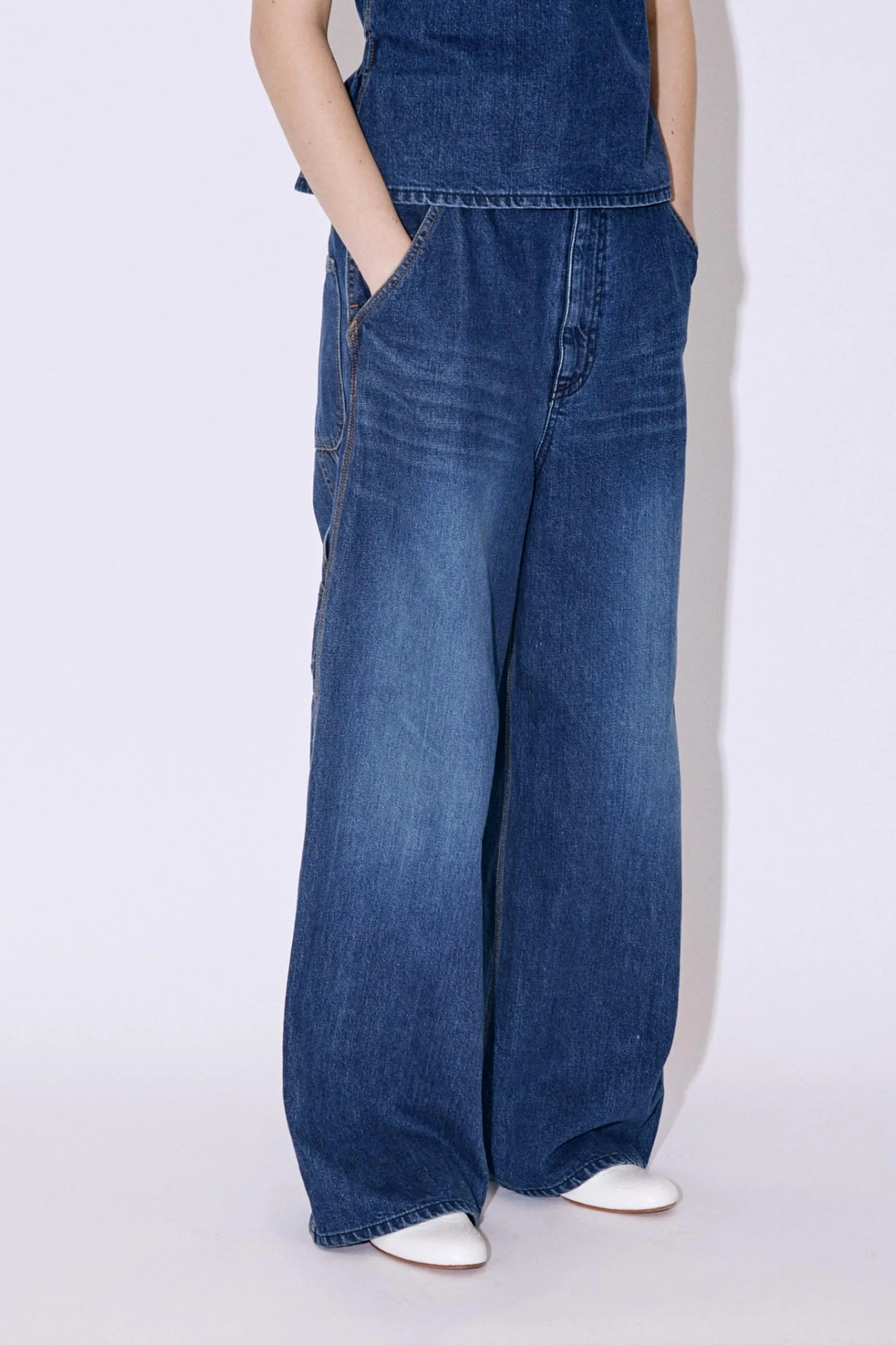 Selvedge Denim High-Waist Pants