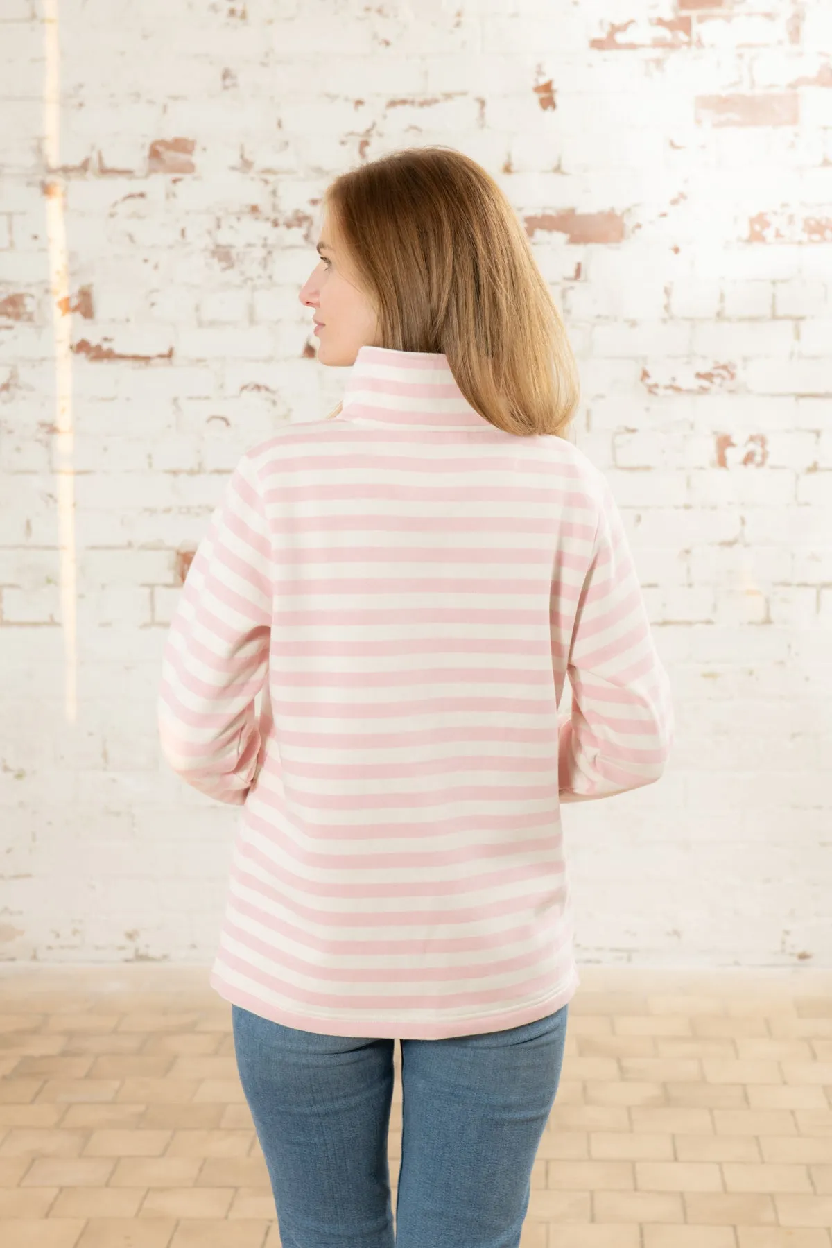 Shore Sweatshirt - Soft Pink Stripe