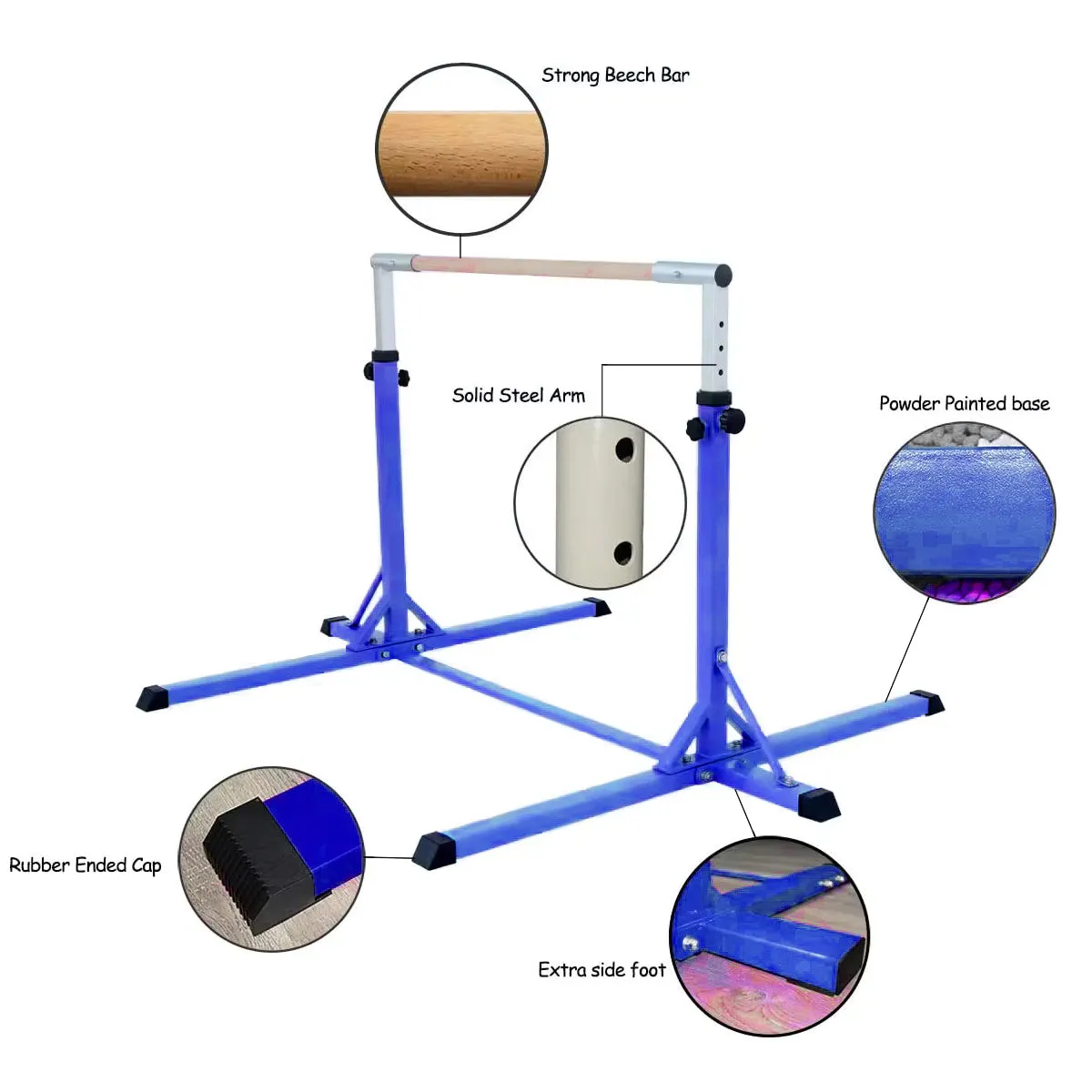 Simple Training Horizontal Bar - Blue