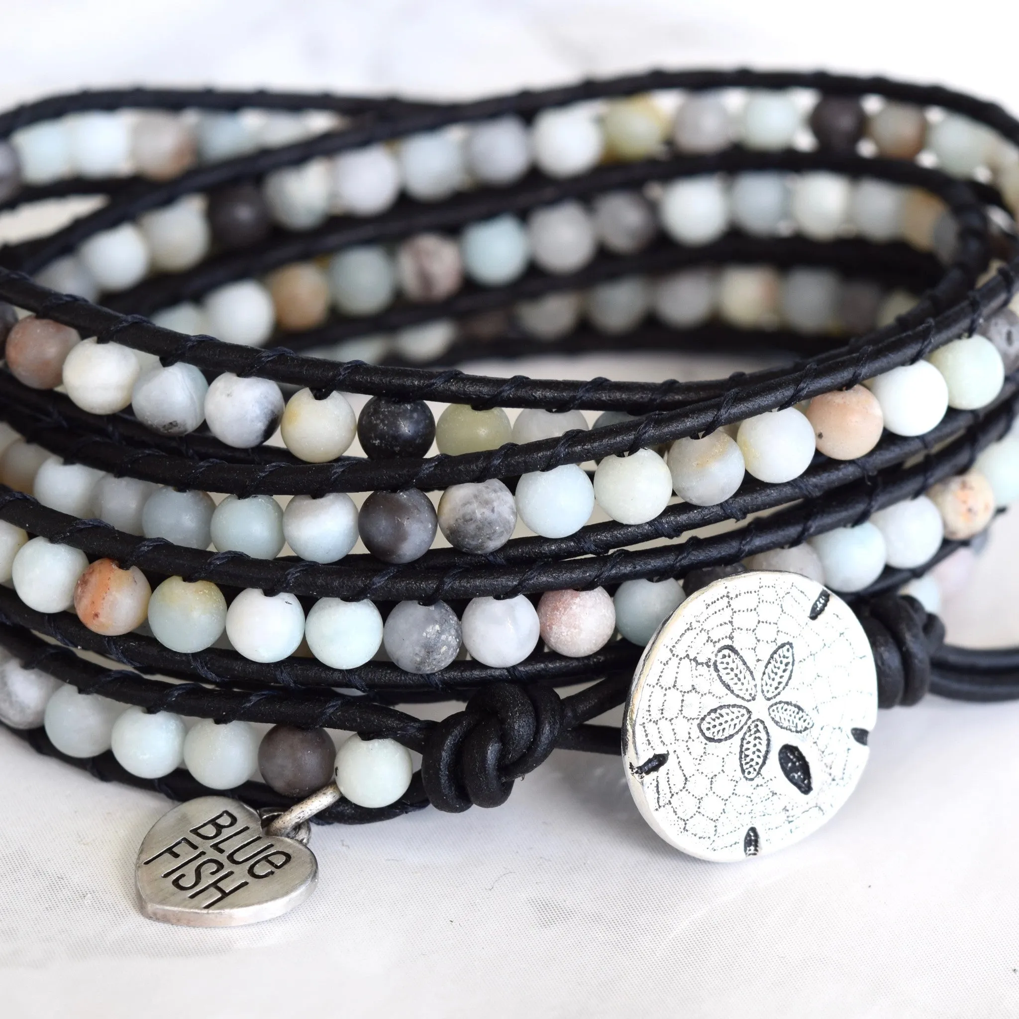 Soft Matte Amazonite Wrap Bracelet