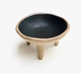 Speckled Footed Trinket Dish ? Matte Black