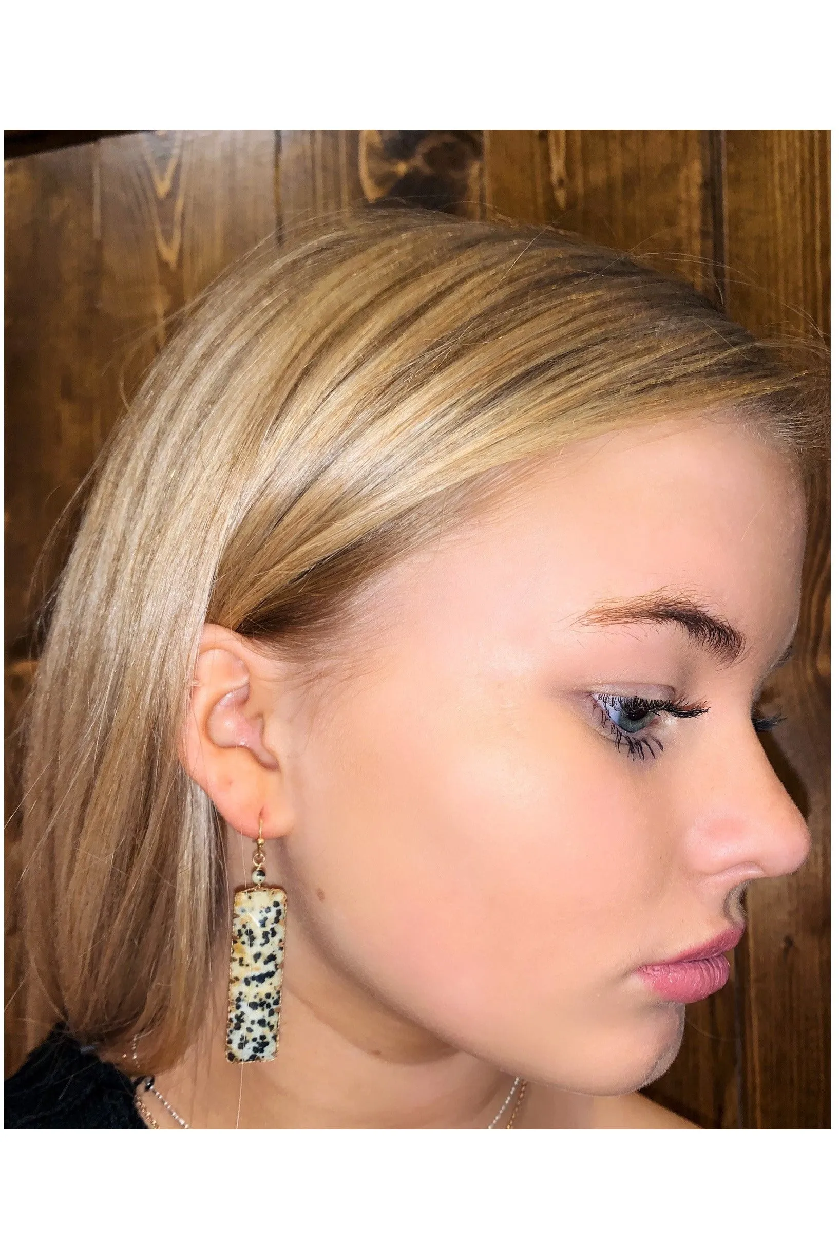 Stone Bar Earrings