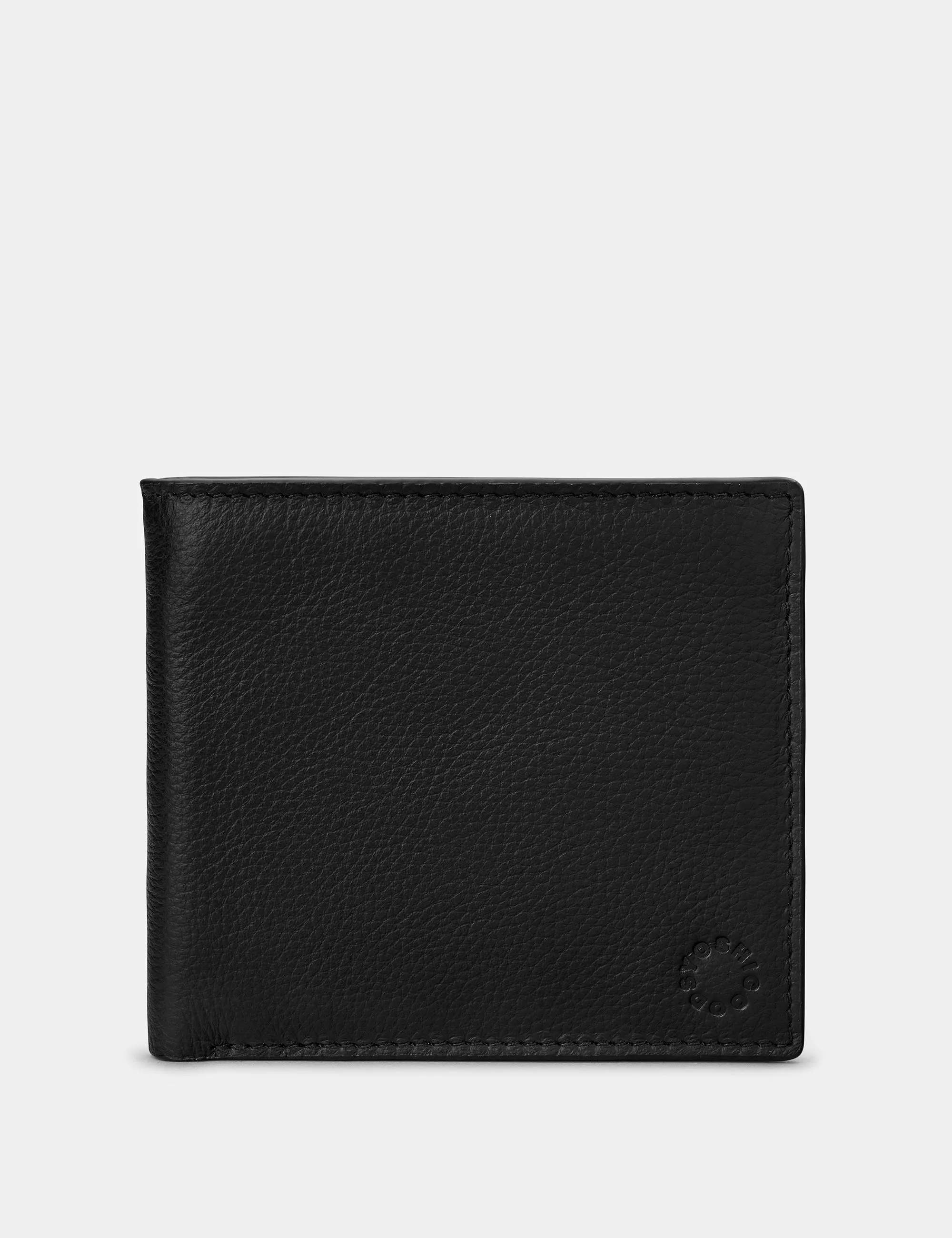 Two Fold East West Black Leather Wallet