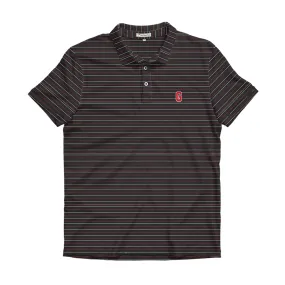 UGA Block G Red, White & Black Betula Stripe Performance Polo