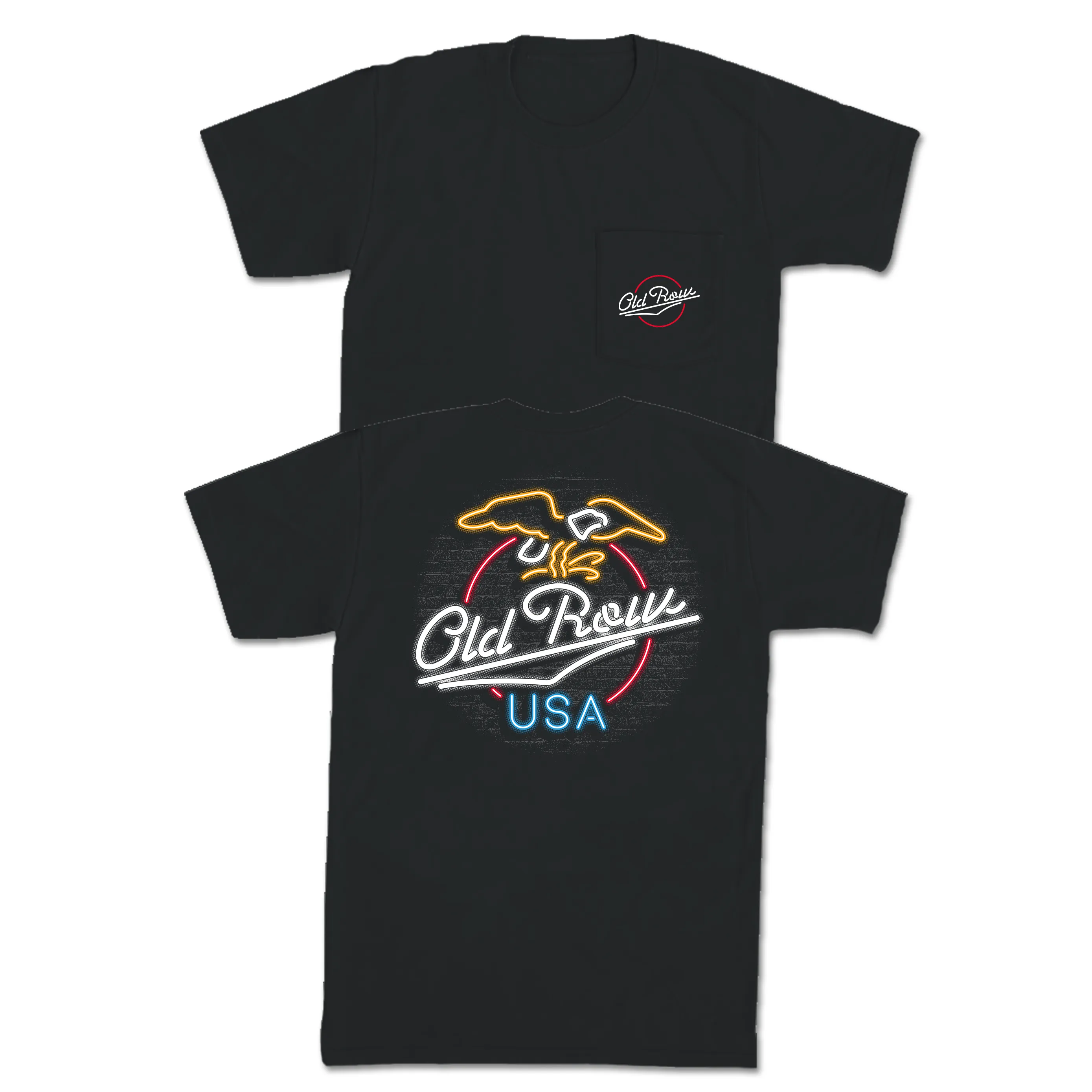 USA Eagle Neon Pocket Tee