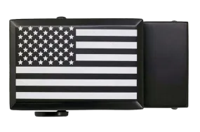 USA Flag Black Go-In Golf Buckle, Fits 1 3/8 Straps