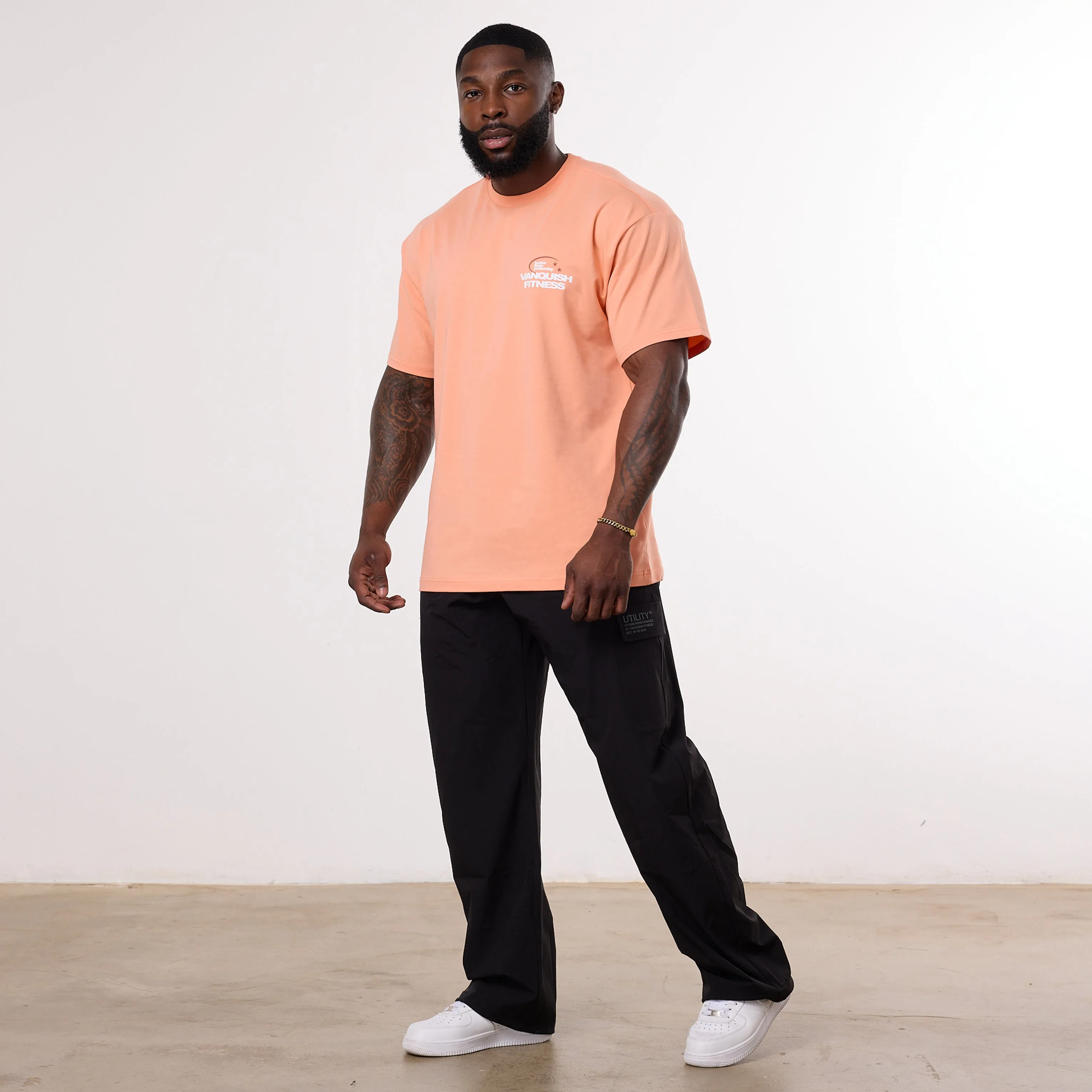 Vanquish TSP Since 2015 Orange Oversized T Shirt