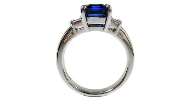 Vivid Blue Sapphire Ring 4.00ct