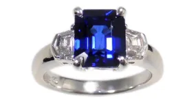 Vivid Blue Sapphire Ring 4.00ct