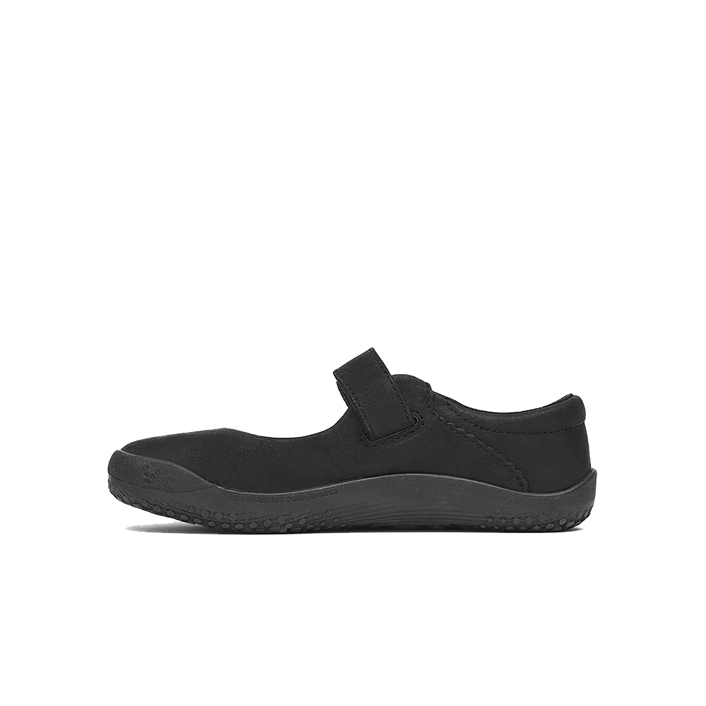 Vivobarefoot Wyn School Kids Obsidian Black