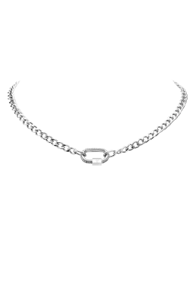 Éclat Cuban Necklace Silver